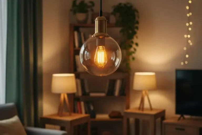 Energy saving LED light bulbs showing different color temperatures for home efficiency